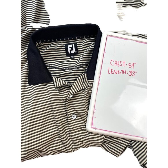 FootJoy Carolina National Golf Club Striped Polo Shirt  XL - Picture 9 of 9